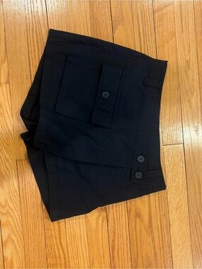 Bershka Black Button Skort